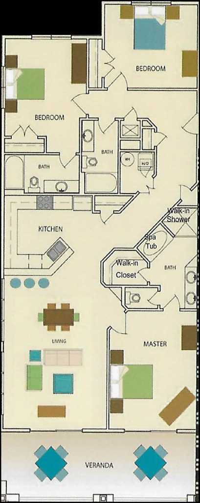 Wolf Bay Landing Condominium 3 bedroom 3 bath